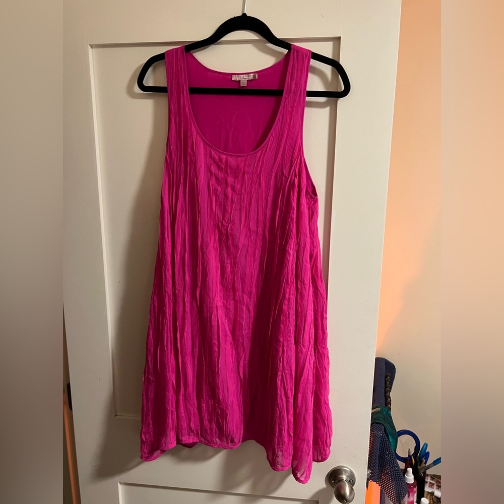 Calypso St Barth Pink flowing never worn dress. Attached slip.
